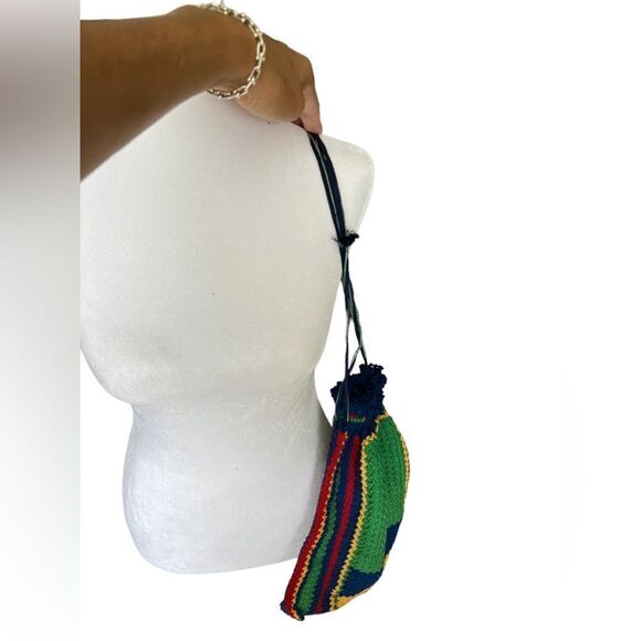 Crochet drawstring bag - Picture 3 of 3